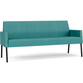 Mystic Lounge Reception Sofa, Black Frame, Patriot Plus Sea Vinyl
