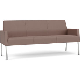 Mystic Lounge Reception Sofa, Silver Frame, Open House Goose Fabric