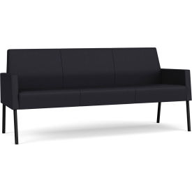 Mystic Lounge Reception Sofa, Black Frame, Patriot Plus Black Vinyl