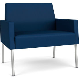 Mystic Lounge Bariatric Chair, Silver Frame, Patriot Plus Imperial Blue Vinyl