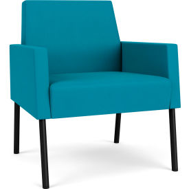 Mystic Lounge Guest Chair, Black Frame, Waterfall Fabric