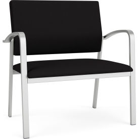 Newport Bariatric Chair, Silver Frame, Open House Black Fabric