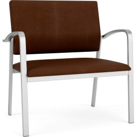 Newport Bariatric Chair, Silver Frame, Patriot Plus Mocha Vinyl