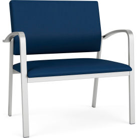 Newport Bariatric Chair, Silver Frame, Patriot Plus Imperial Blue Vinyl