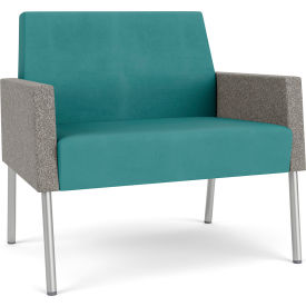 Mystic Lounge Bariatric Chair, Silver Frame, Patriot Plus Sea Vinyl Back & Seat