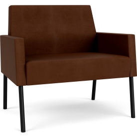 Mystic Lounge Bariatric Chair, Black Frame, Patriot Plus Mocha Vinyl