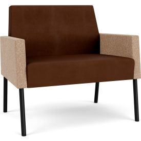 Mystic Lounge Bariatric Chair, Black Frame, Patriot Plus Mocha Vinyl Back & Seat