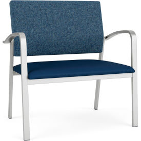 Bariatric Chair, Silver Frame, Connelly Blue Jay Back, Patriot Plus Imperial Blue Seat