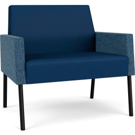 Mystic Lounge Bariatric Chair, Black Frame, Patriot Plus Imperial Blue Vinyl Back & Seat