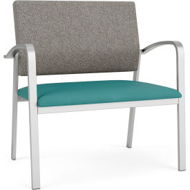 Newport Bariatric Chair, Silver Frame, Connelly Dove Back, Patriot Plus Sea Vinyl Seat