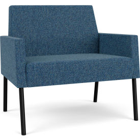 Mystic Lounge Bariatric Chair, Black Frame, Connelly Blue Jay Fabric