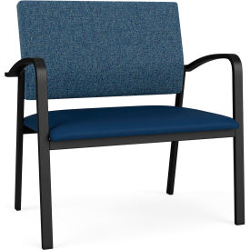 Newport Bariatric Chair, Black Frame, Connelly Blue Jay Back, Patriot Plus Imperial Blue Seat