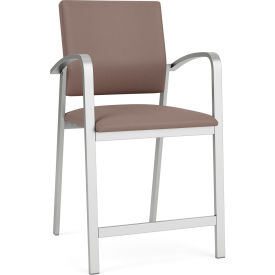 Newport Hip Guest Chair, Silver Frame, Open House Goose Fabric