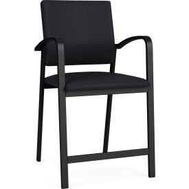 Newport Hip Guest Chair, Black Frame, Patriot Plus Black Vinyl