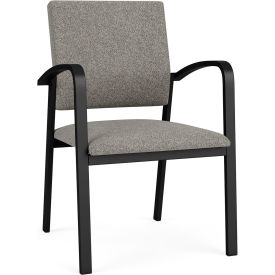 Newport Guest Chair, Black Frame, Connelly Dove Fabric