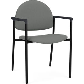 Chat Guest Chair, Black Frame, Onyx Black Armrests, Asteroid Fabric
