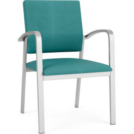 Newport Guest Chair, Silver Frame, Patriot Plus Sea Vinyl