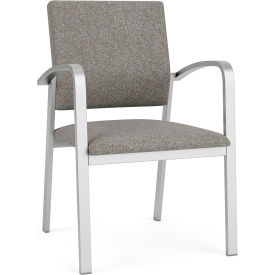 Newport Guest Chair, Silver Frame, Connelly Dove Fabric
