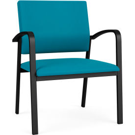 Newport Wide Guest Chair, Black Frame, Waterfall Fabric