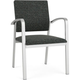 Newport Guest Chair, Silver Frame, Connelly Crow Fabric