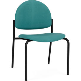 Armless Guest Chair, Black Frame, Patriot Plus Sea Vinyl