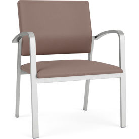 Newport Wide Guest Chair, Silver Frame, Open House Goose Fabric