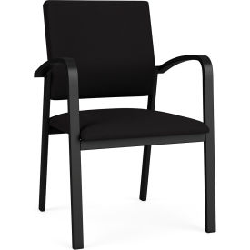 Newport Guest Chair, Black Frame, Open House Black Fabric