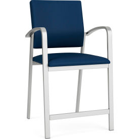 Newport Hip Guest Chair, Silver Frame, Patriot Plus Imperial Blue Vinyl