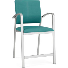 Newport Hip Guest Chair, Silver Frame, Patriot Plus Sea Vinyl