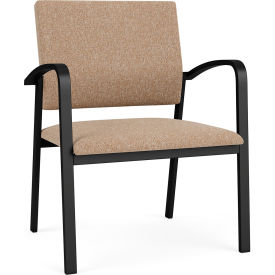 Newport Wide Guest Chair, Black Frame, Connelly Wren Fabric