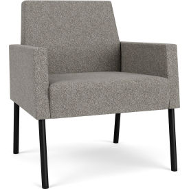 Mystic Lounge Guest Chair, Black Frame, Connelly Dove Fabric