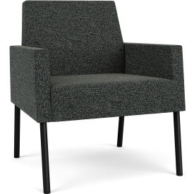 Mystic Lounge Guest Chair, Black Frame, Connelly Crow Fabric