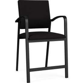 Newport Hip Guest Chair, Black Frame, Open House Black Fabric