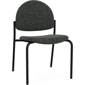 Chat Armless Guest Chair, Black Frame, Connelly Crow Fabric