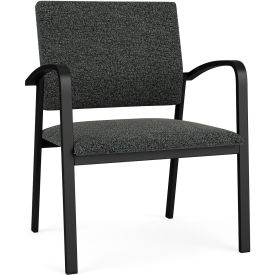 Newport Wide Guest Chair, Black Frame, Connelly Crow Fabric