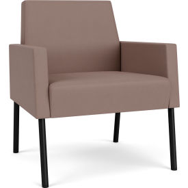 Mystic Lounge Guest Chair, Black Frame, Goose Fabric