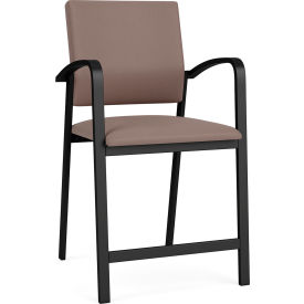 Newport Hip Guest Chair, Black Frame, Open House Goose Fabric