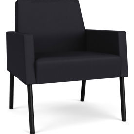 Mystic Lounge Guest Chair, Black Frame, Patriot Plus Black Vinyl