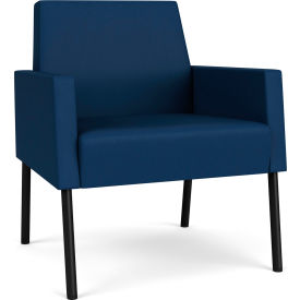 Mystic Lounge Guest Chair, Black Frame, Patriot Plus Imperial Blue Vinyl