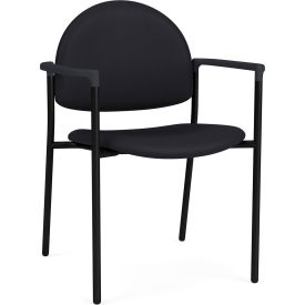 Chat Guest Chair, Black Frame, Onyx Black Armrests, Patriot Plus Black Vinyl
