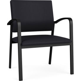 Newport Wide Guest Chair, Black Frame, Patriot Plus Black Vinyl