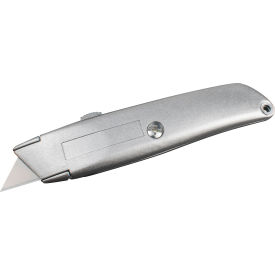 Retractable Classic Design Utility Knife, Silver