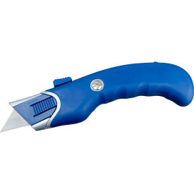Packaging Top Actuated Retracting Utility Knife, Blue