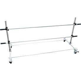 Economy Paper/Poly Tubing Floor Mount Dispenser with Casters For 12" Material Width