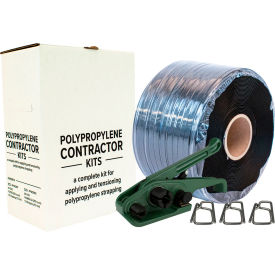 Polypropylene Strapping Kit For 1/2"W, Economy, White