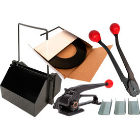 Packaging Contractor Kit for Steel For 1/2"W Strapping, Black