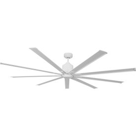 96" Industrial Ceiling Fan with Remote Control, 6 Speed, 13000 CFM, White