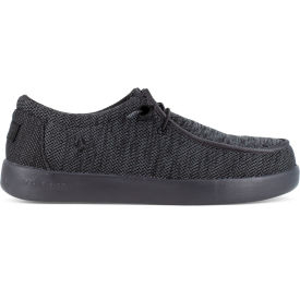 Men's Slip-On Casual Work Shoes, Composite Toe, Size 6W, Black
