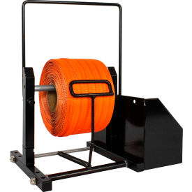 Packaging Oscillated Floor Cord Strapping Dispenser, 1"Core, Black
