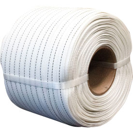Regular Duty Woven Poly Cord, 3/4"W x 1640'L x 0.035" Thick,3-1/2" Core,White